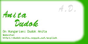 anita dudok business card